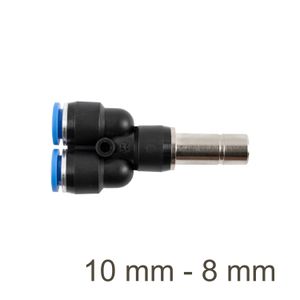 Red. Insert Y-joint Pu 10mm - 8mm